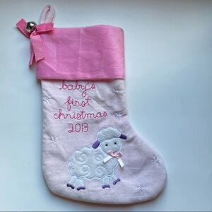 Pink My First Chridtmas Stocking 2013